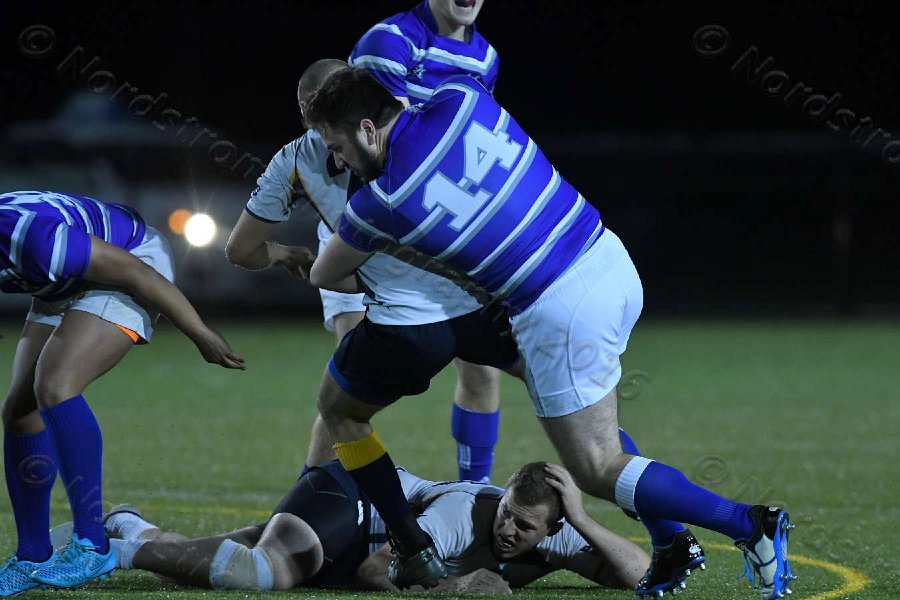 Wheaton Men\'s Rugby vs Mass Maritime.  Photo by Keith Nordstrom